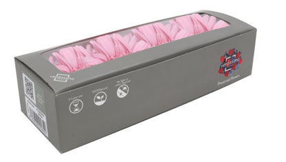 Pastel pink gerbera head in a box